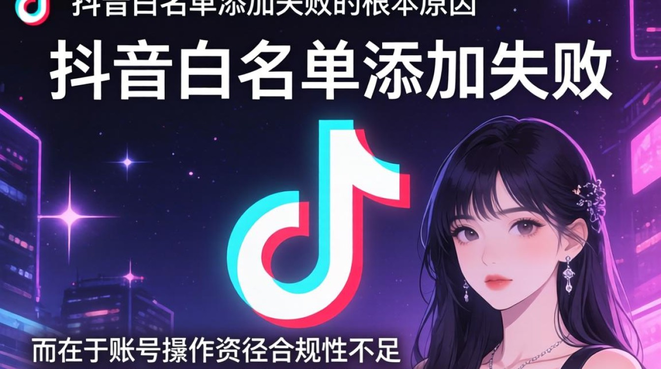 抖音白名单添加失败原因及运营优化方法