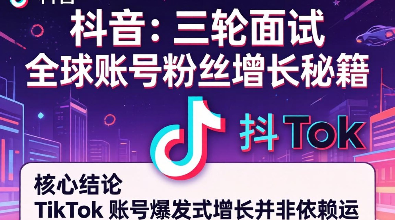 TikTok 三轮面试 全球账号粉丝增长秘籍