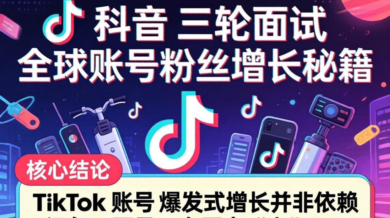 TikTok 三轮面试 全球账号粉丝增长秘籍