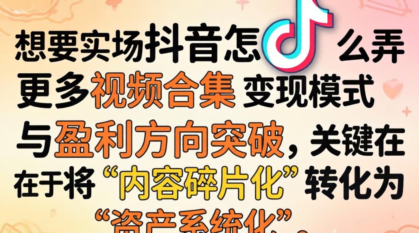 抖音视频合集变现模式与盈利方向