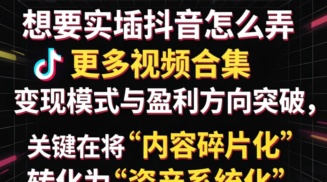 抖音视频合集变现模式与盈利方向