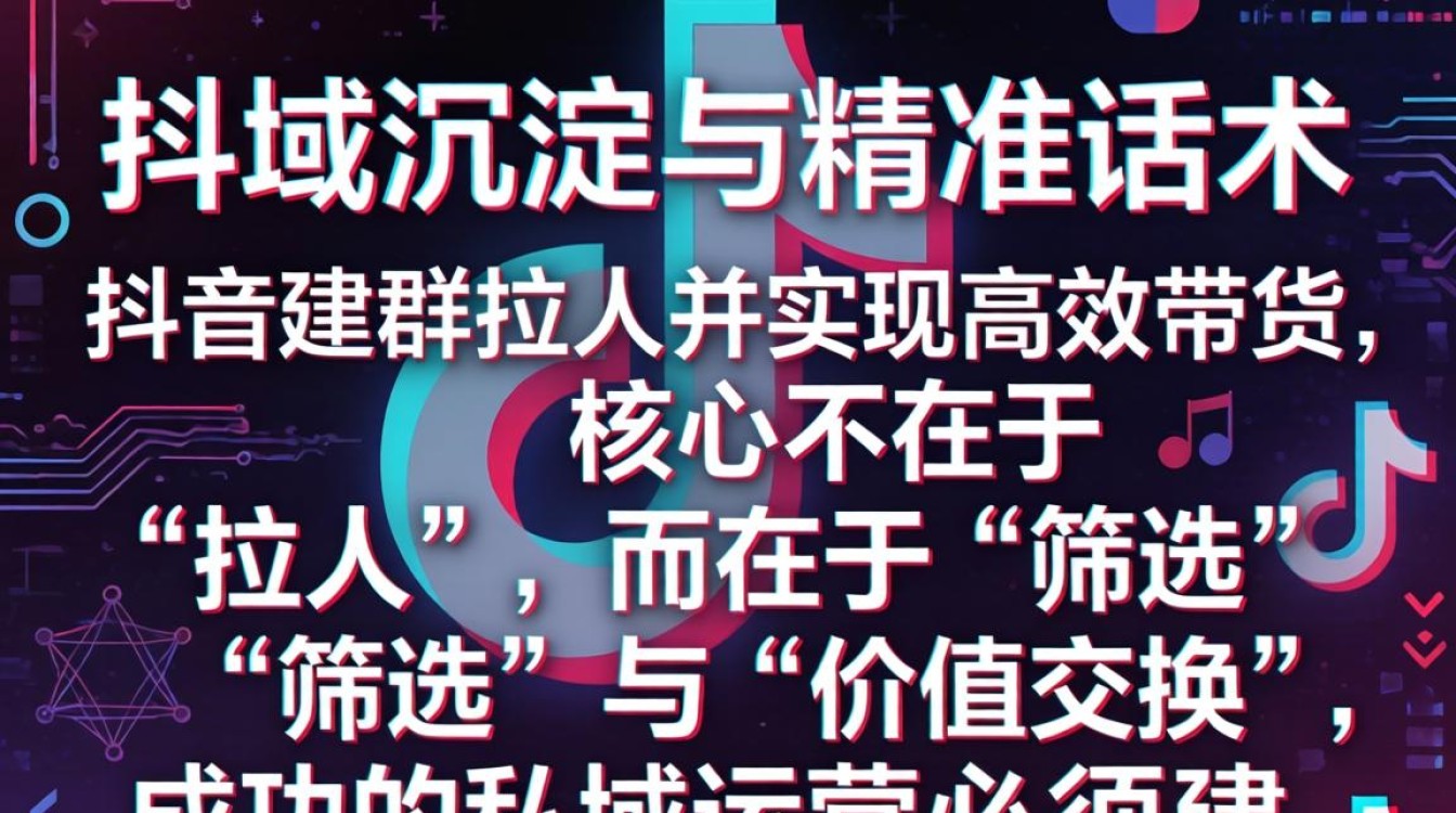 抖音建群拉人带货话术与转化技巧