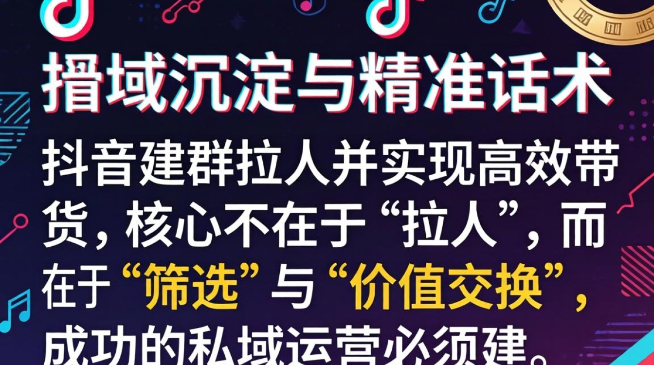 抖音建群拉人带货话术与转化技巧