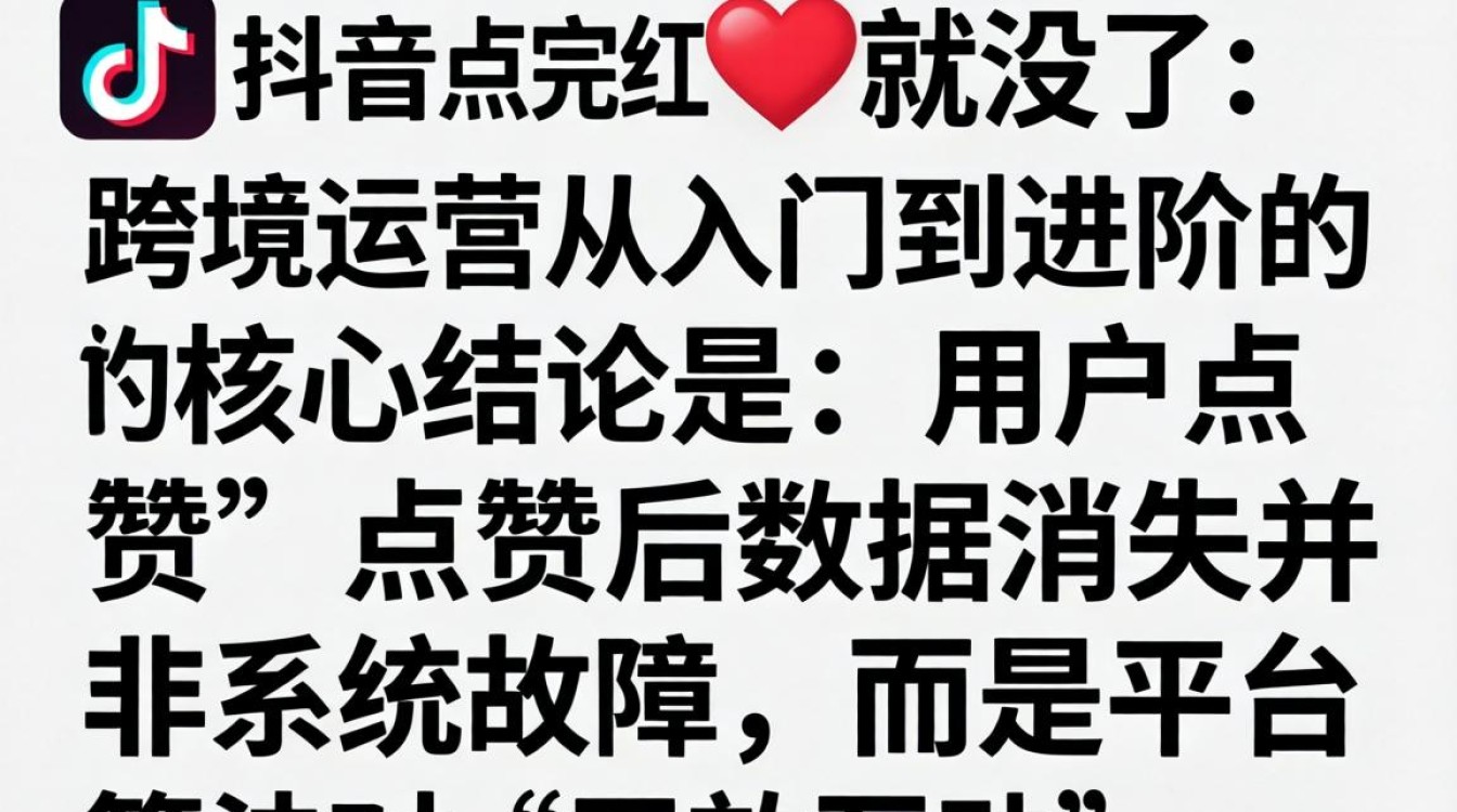 TikTok 点红心消失原因及跨境运营从入门到进阶