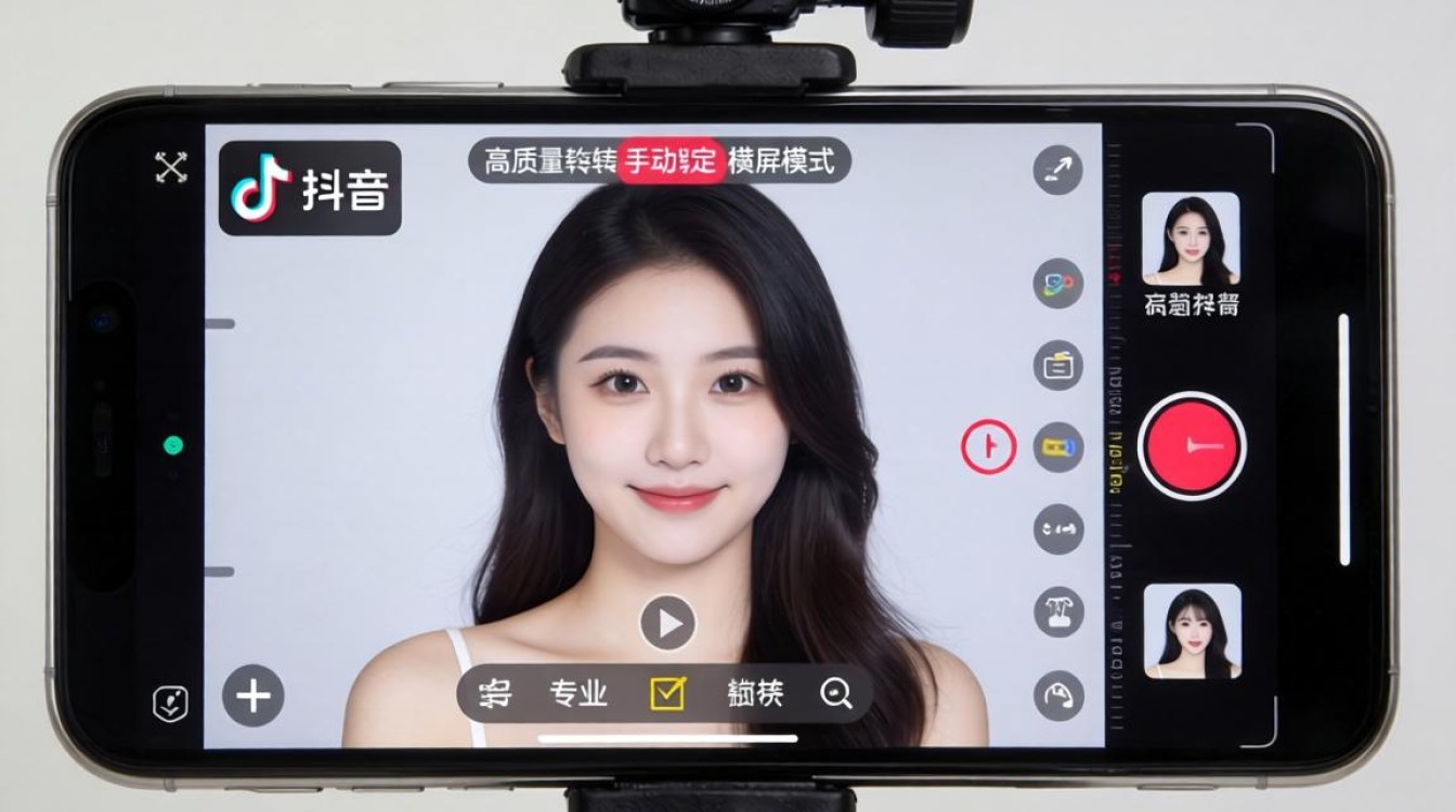 抖音里怎么横屏录制视频