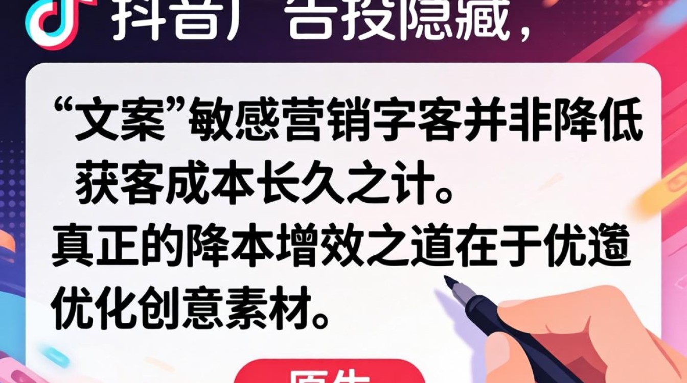 怎么隐藏抖音里面的字目降低获客成本广告投放