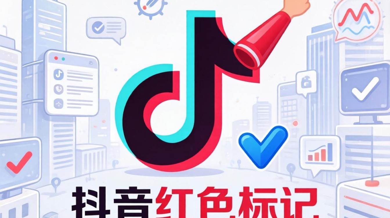 抖音红色标记怎么弄的