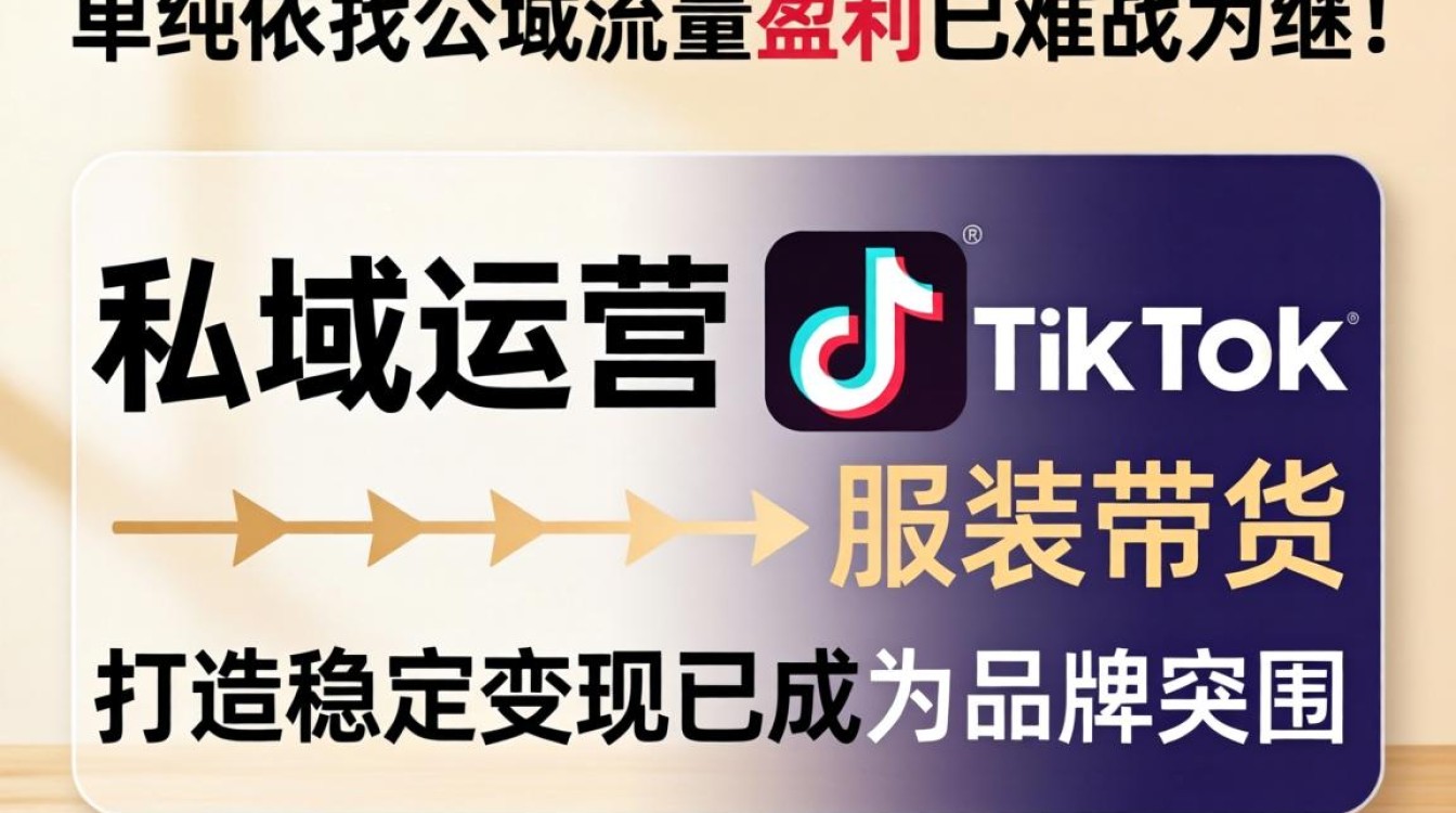 私域运营找 TikTok 服装带货如何打造稳定变现
