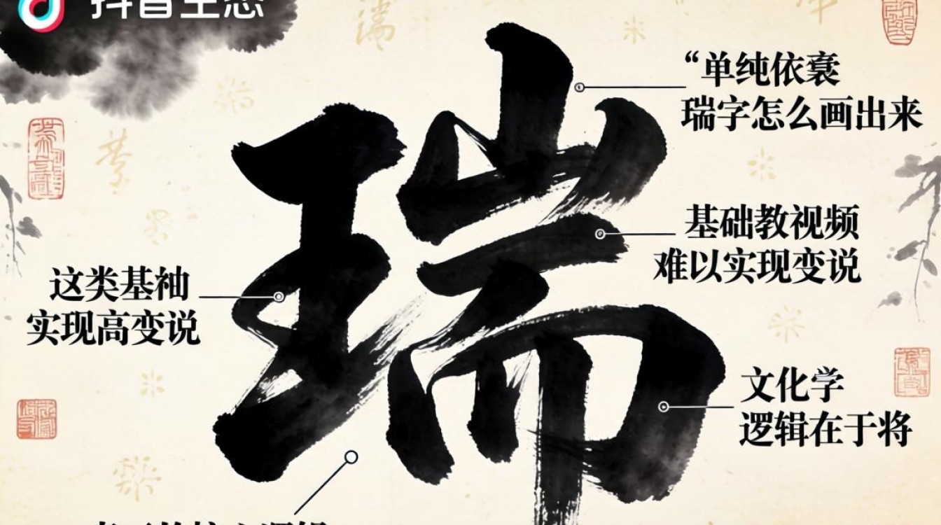 抖音瑞字怎么画出来