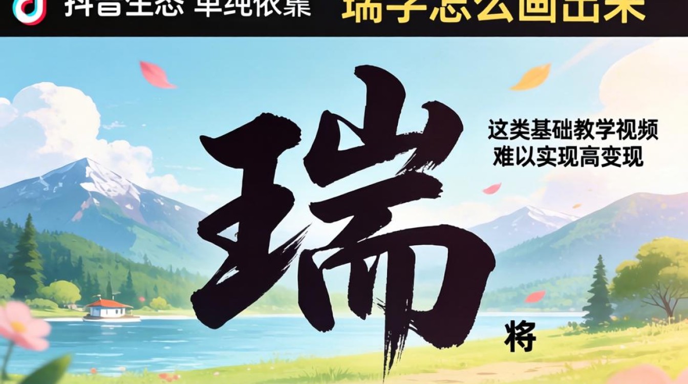 抖音瑞字怎么画出来