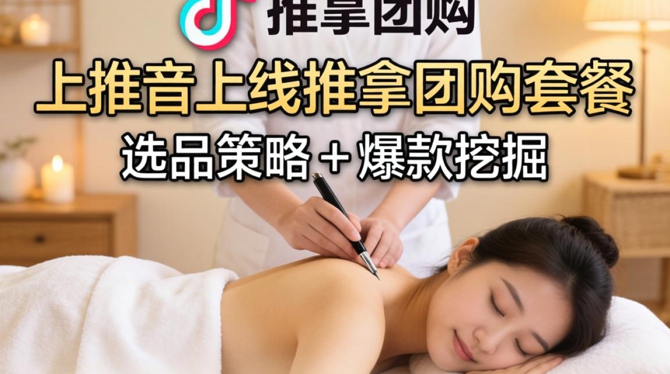抖音怎么上推拿团购套餐