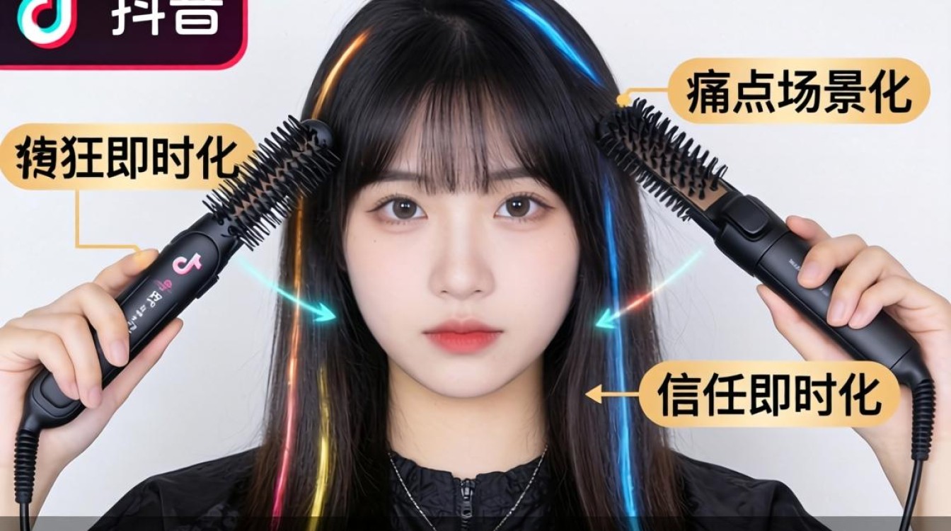 抖音上怎么把头发拉直的