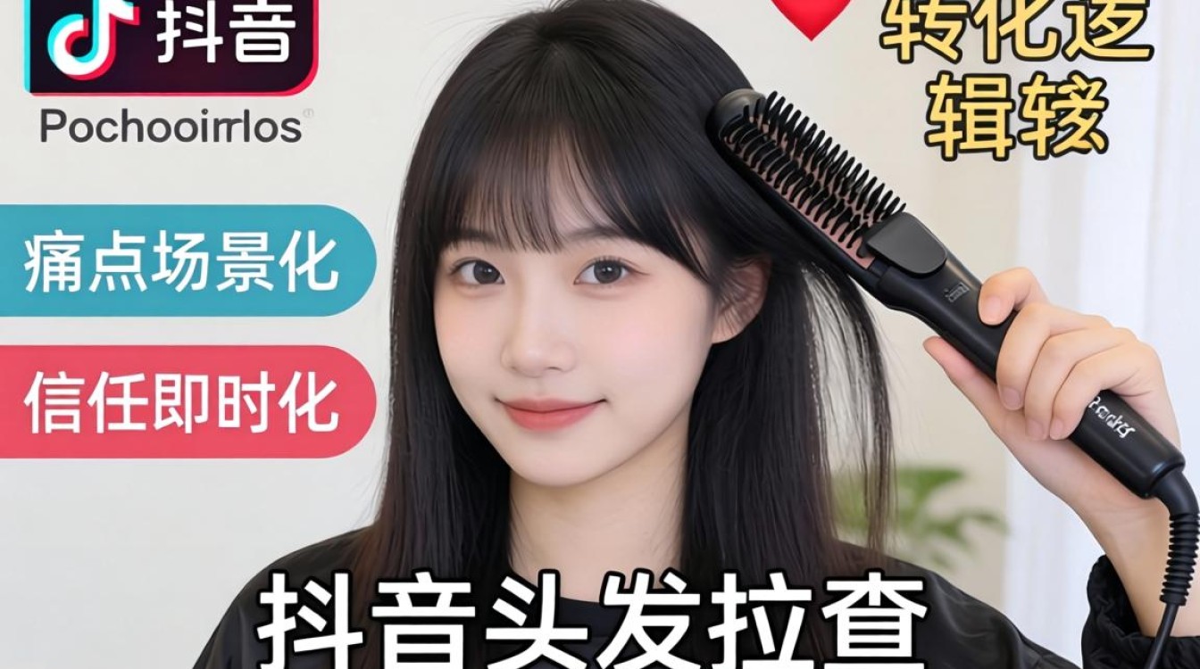 抖音上怎么把头发拉直的