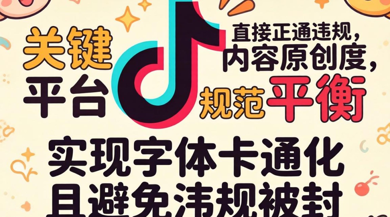抖音字体卡通化技巧及违规封号规则解读
