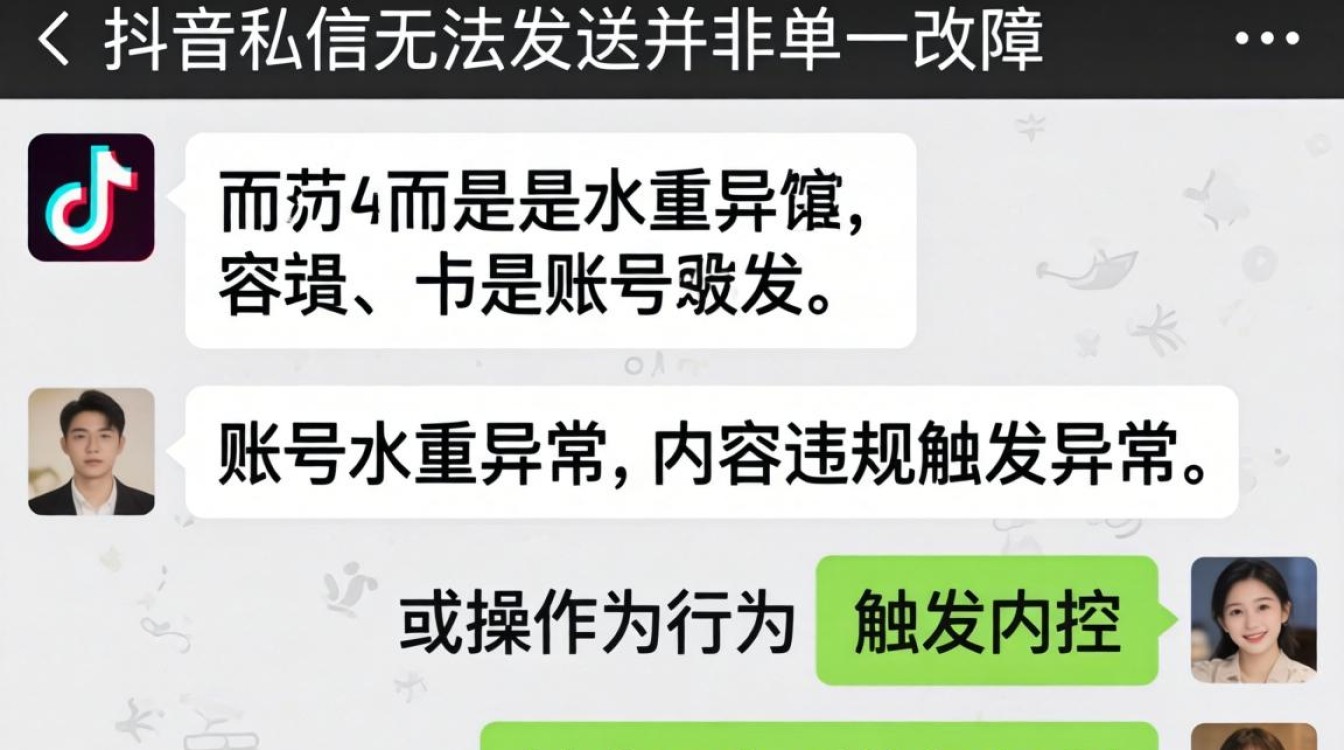 抖音私信发不出原因及解决方案