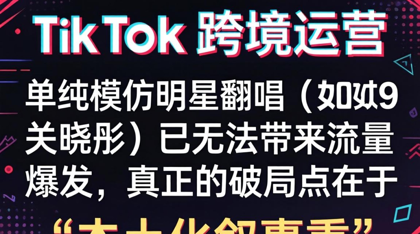 TikTok 翻唱关晓彤跨境运营从入门到进阶