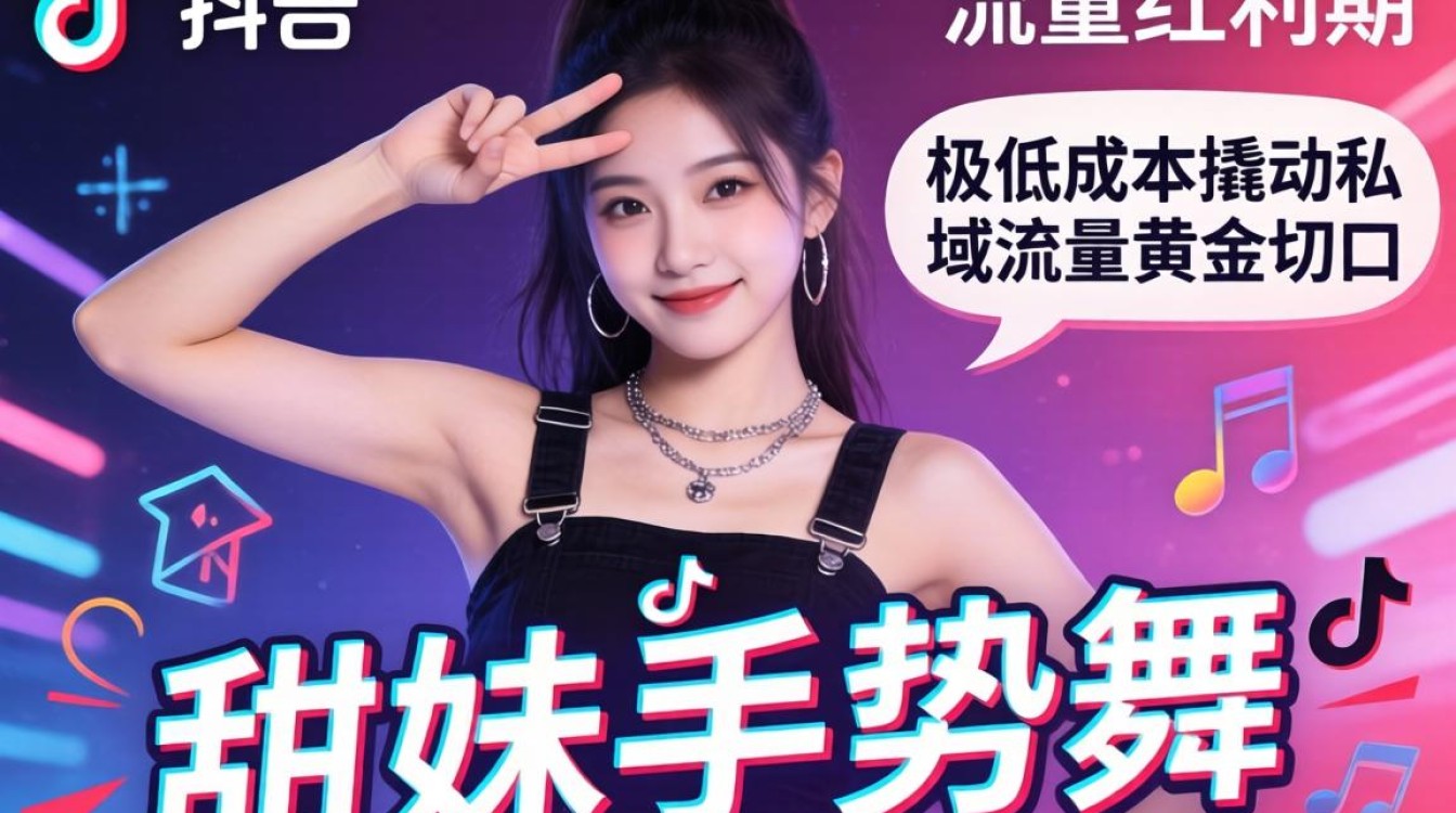 甜妹手势舞 TikTok 持续收入打造