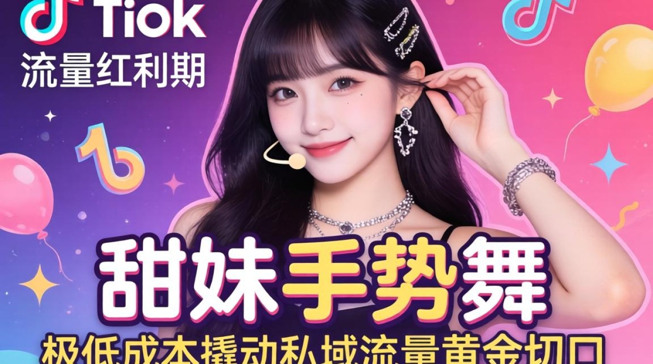 甜妹手势舞 TikTok 持续收入打造