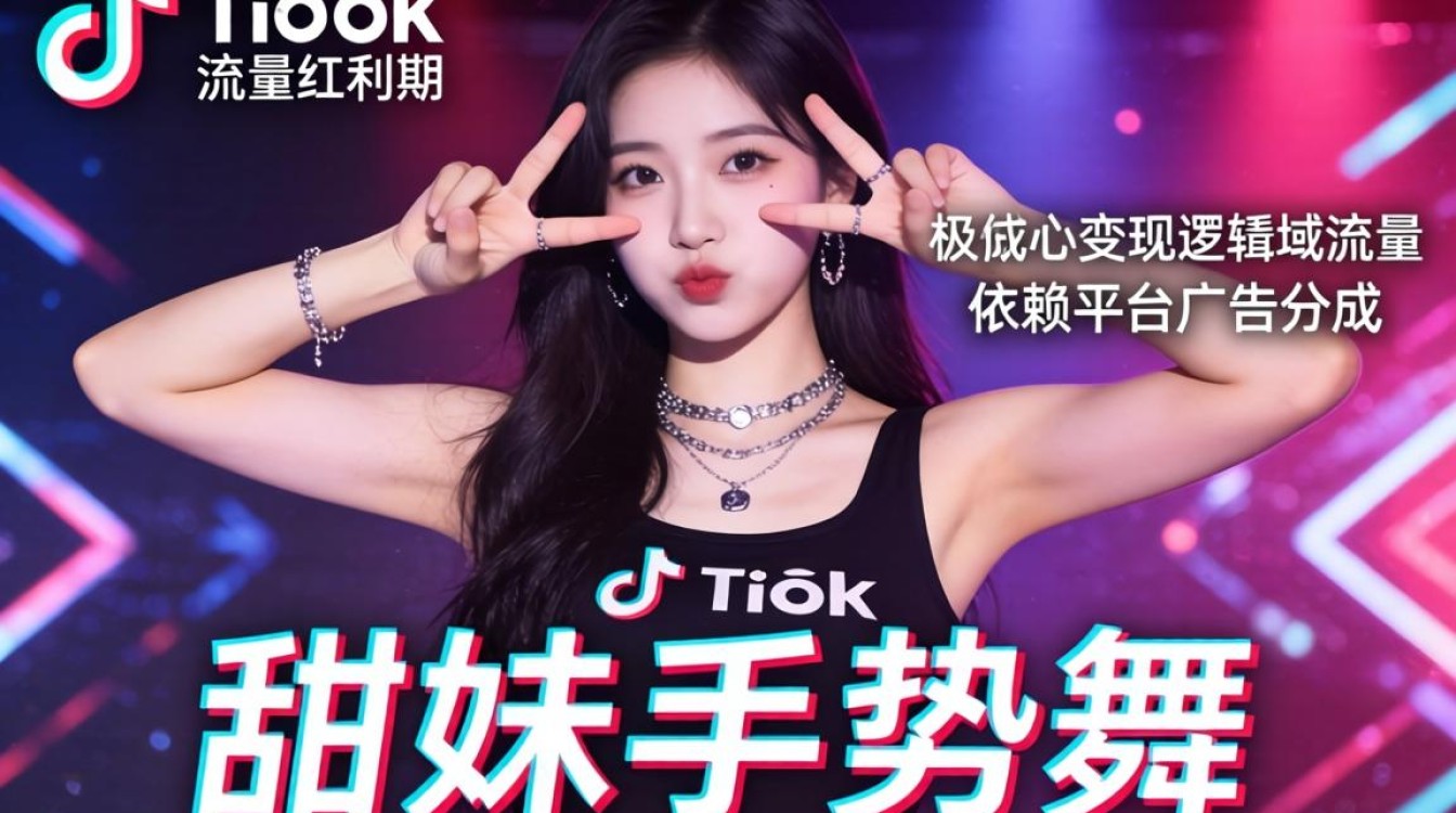 甜妹手势舞 TikTok 持续收入打造