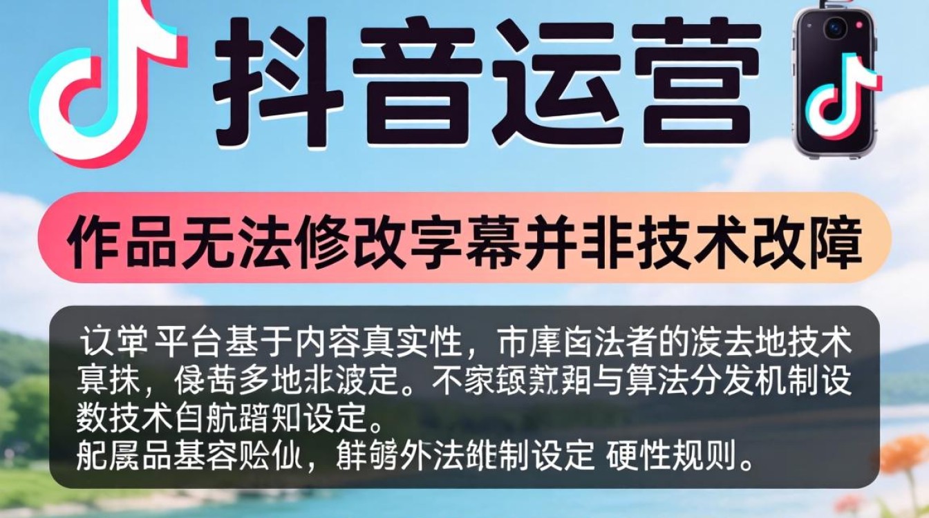 抖音作品怎么改动不了字