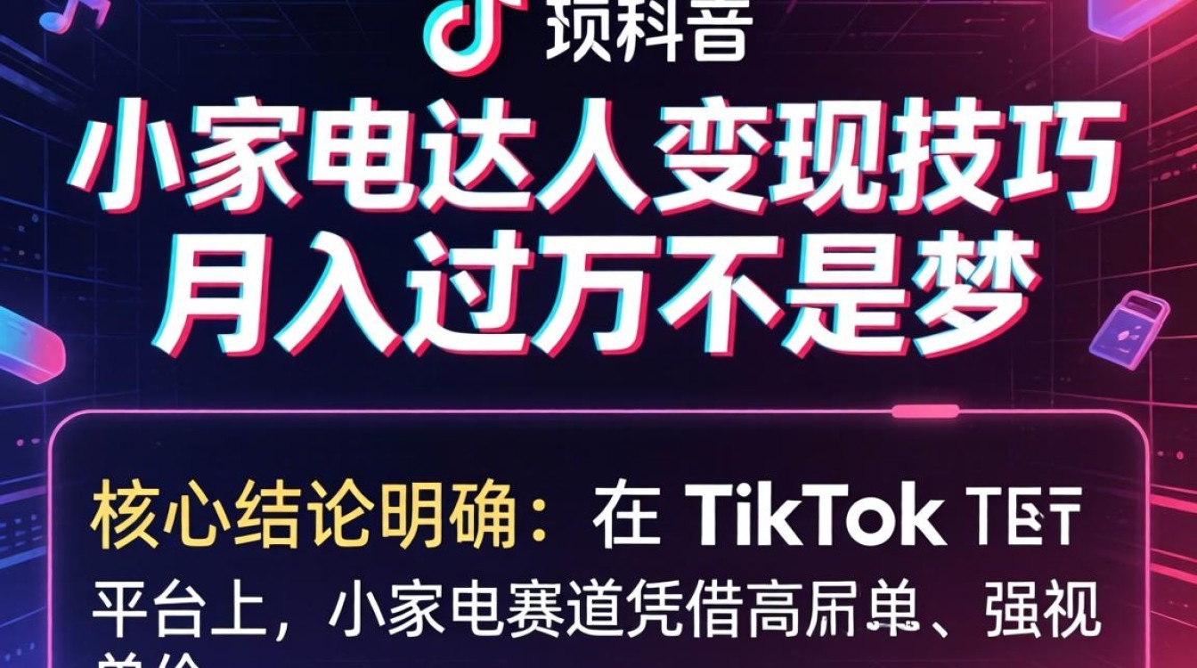 TikTok 小家电达人如何变现月入过万