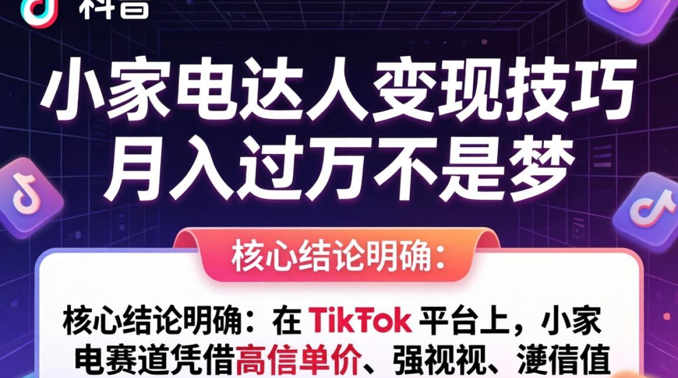 TikTok 小家电达人如何变现月入过万