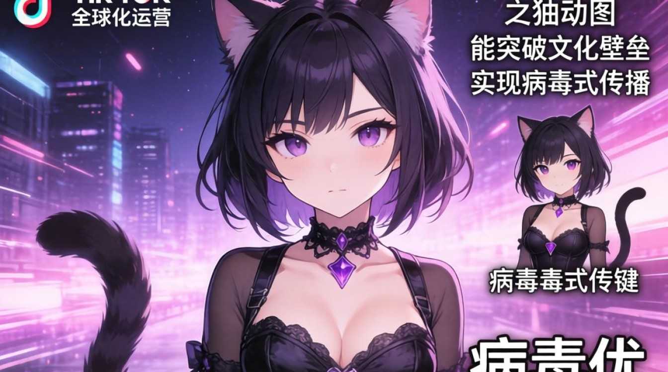 猫女动图 TikTok 怎么运营