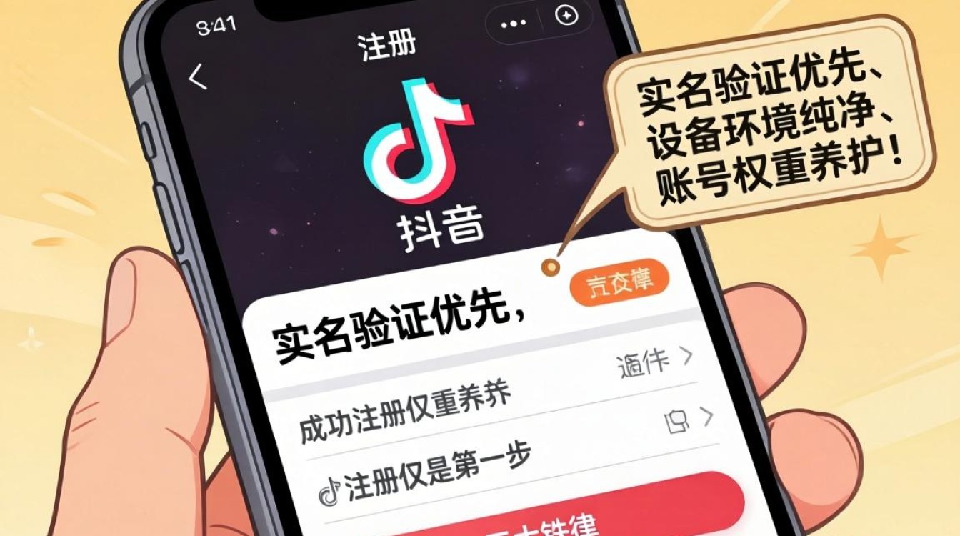 手机注册抖音号流程与技巧
