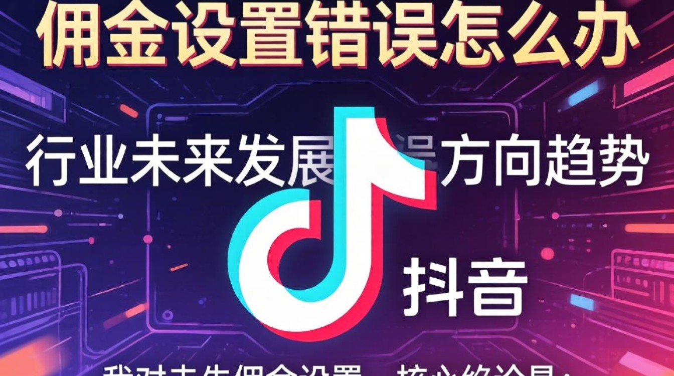 抖音佣金设置错误怎么办