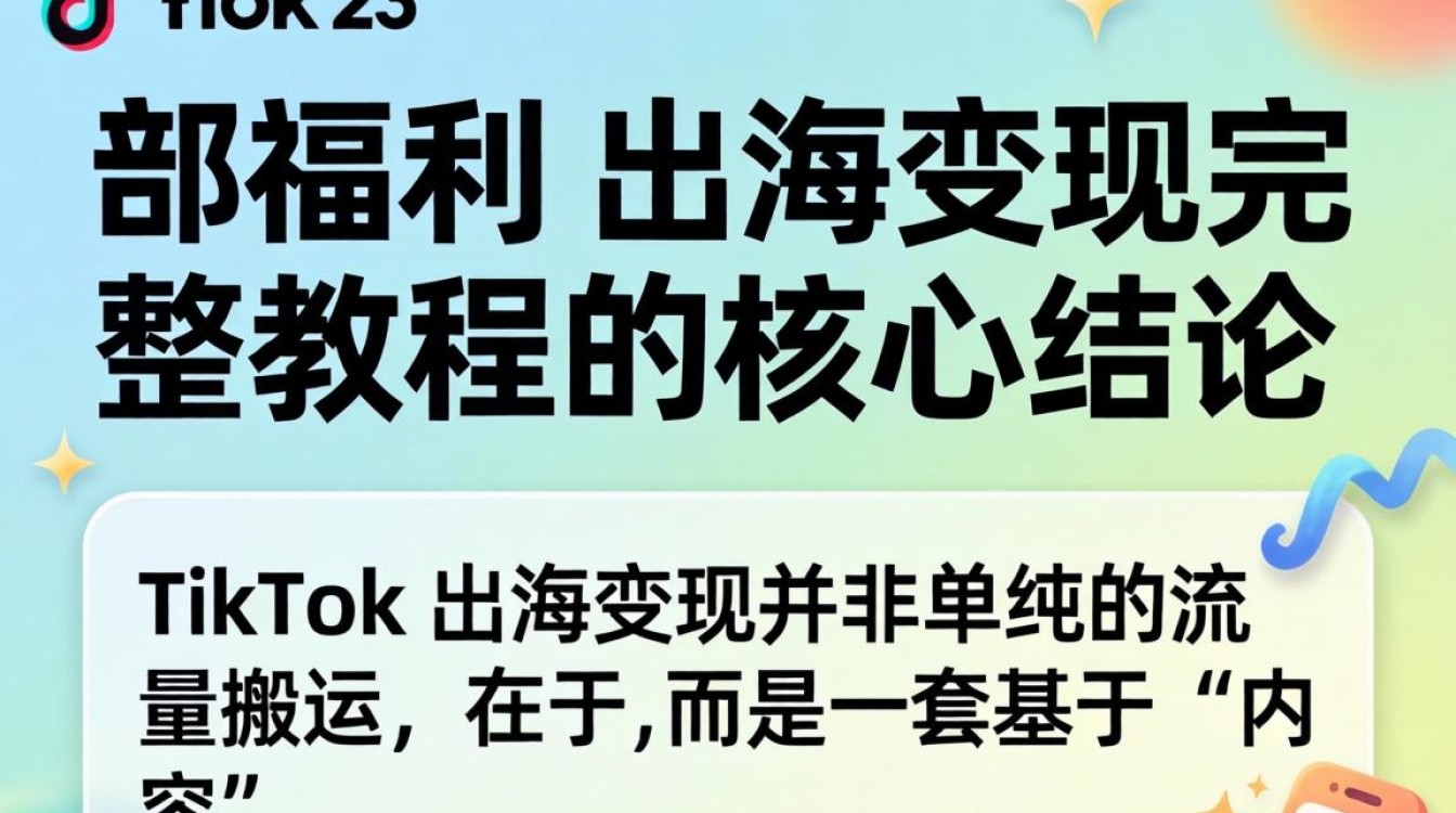 TikTok 23 部福利出海变现完整教程