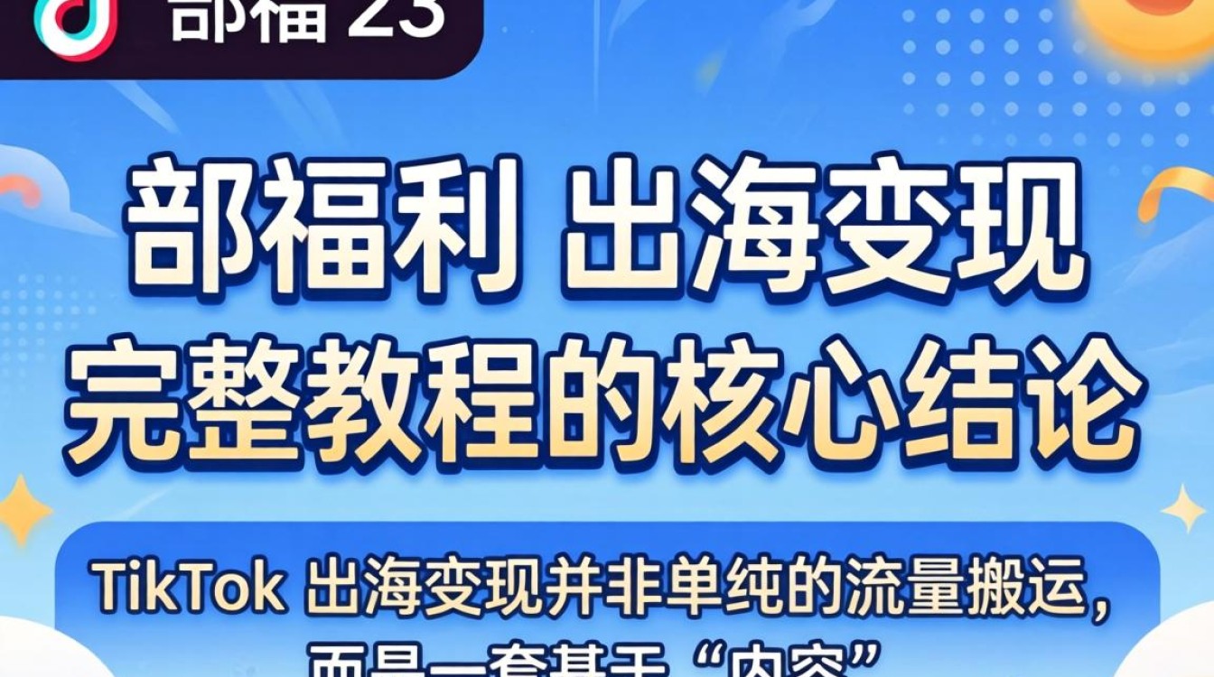 TikTok 23 部福利出海变现完整教程