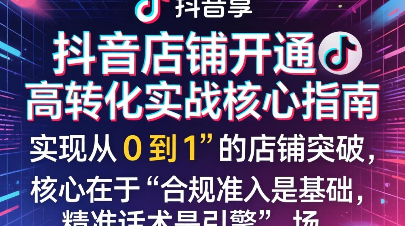 抖音开店流程与带货转化技巧