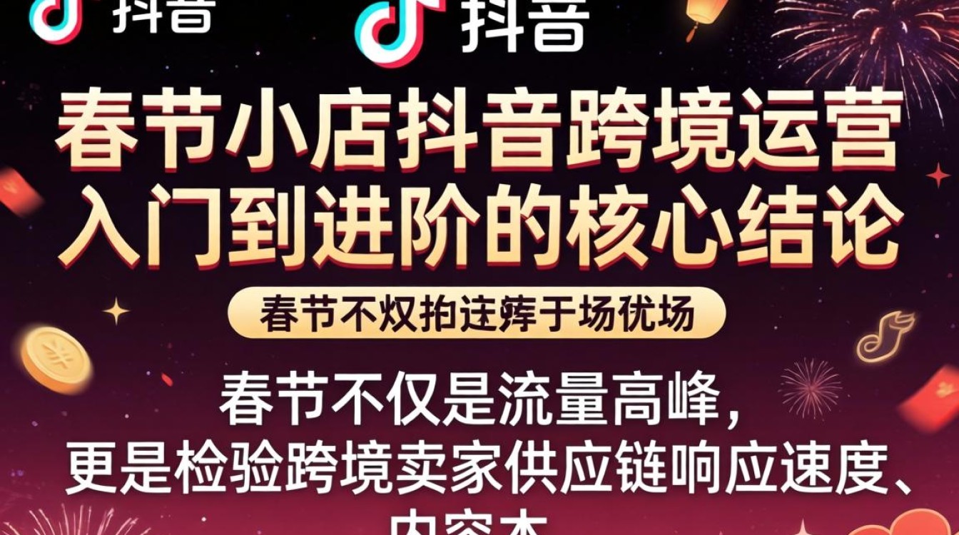 TikTok 春节小店抖音跨境运营从入门到进阶