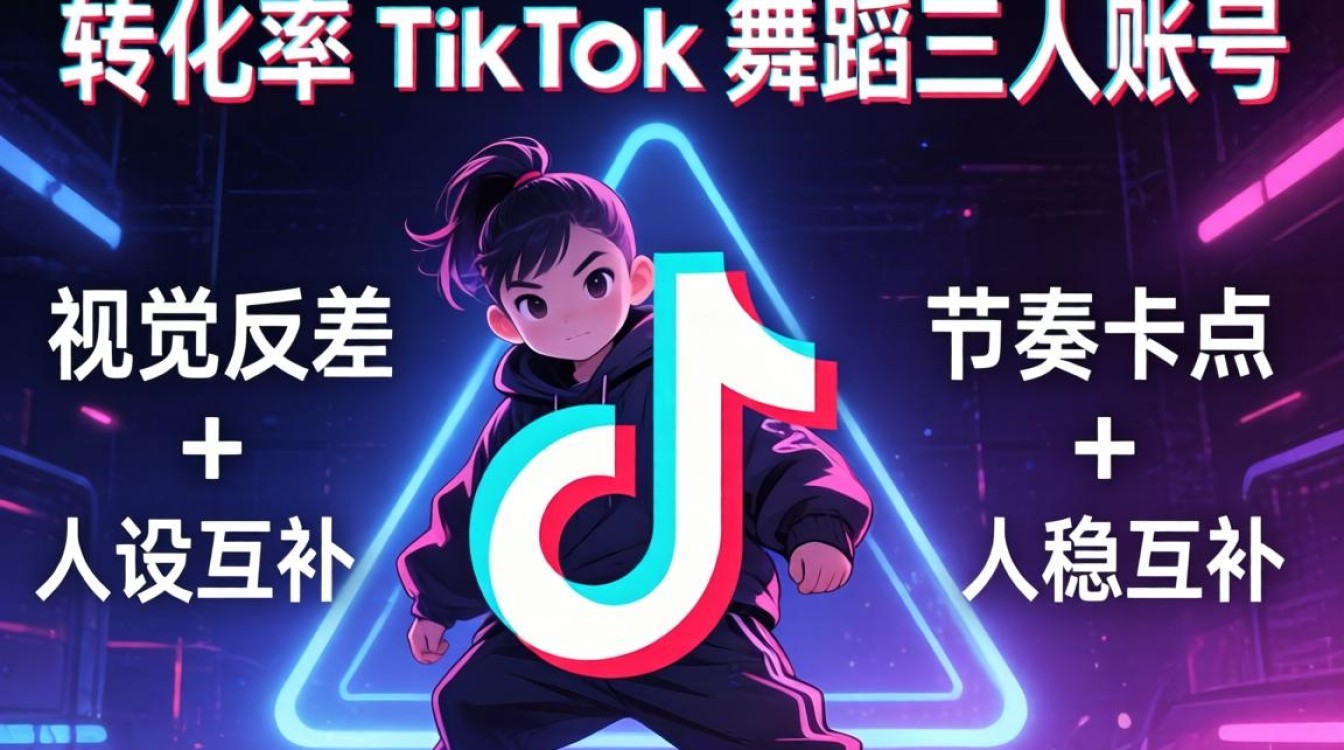 账号拆解舞蹈TikTok三人