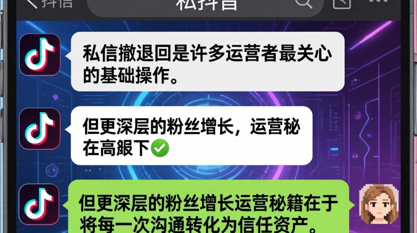 抖音私信撤回方法及粉丝增长运营秘籍