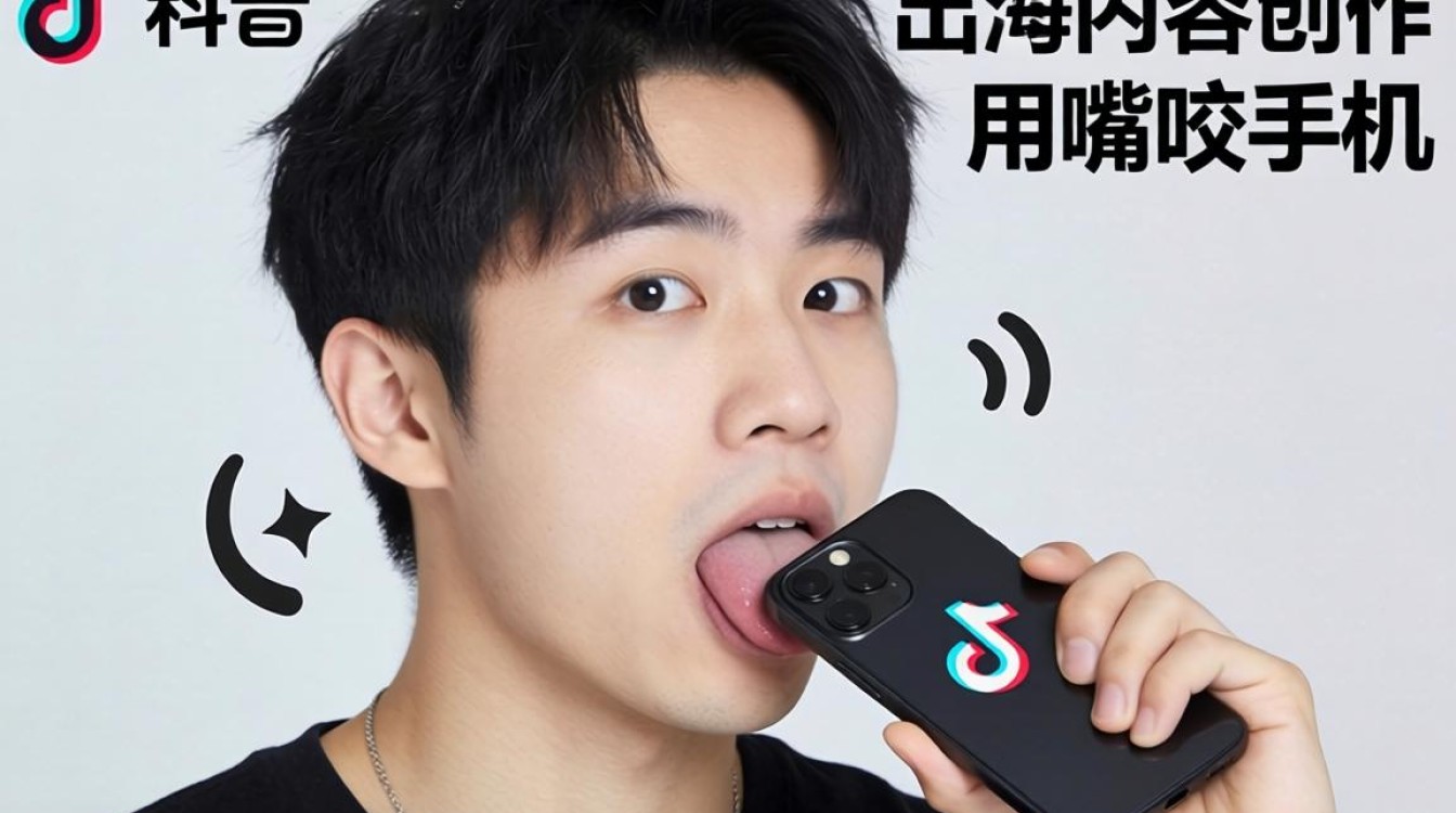 TikTok 用嘴咬手机怎么回事