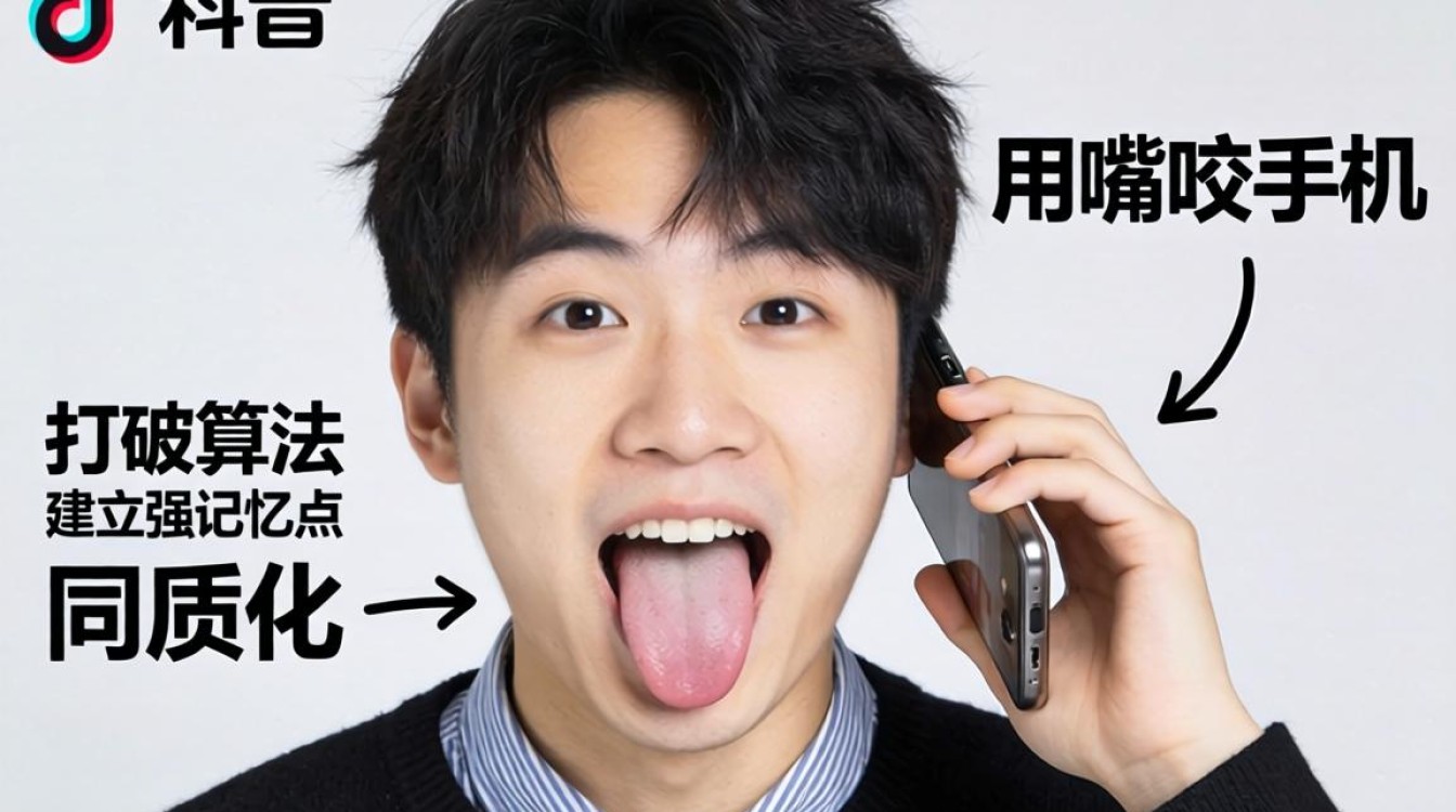 TikTok 用嘴咬手机怎么回事