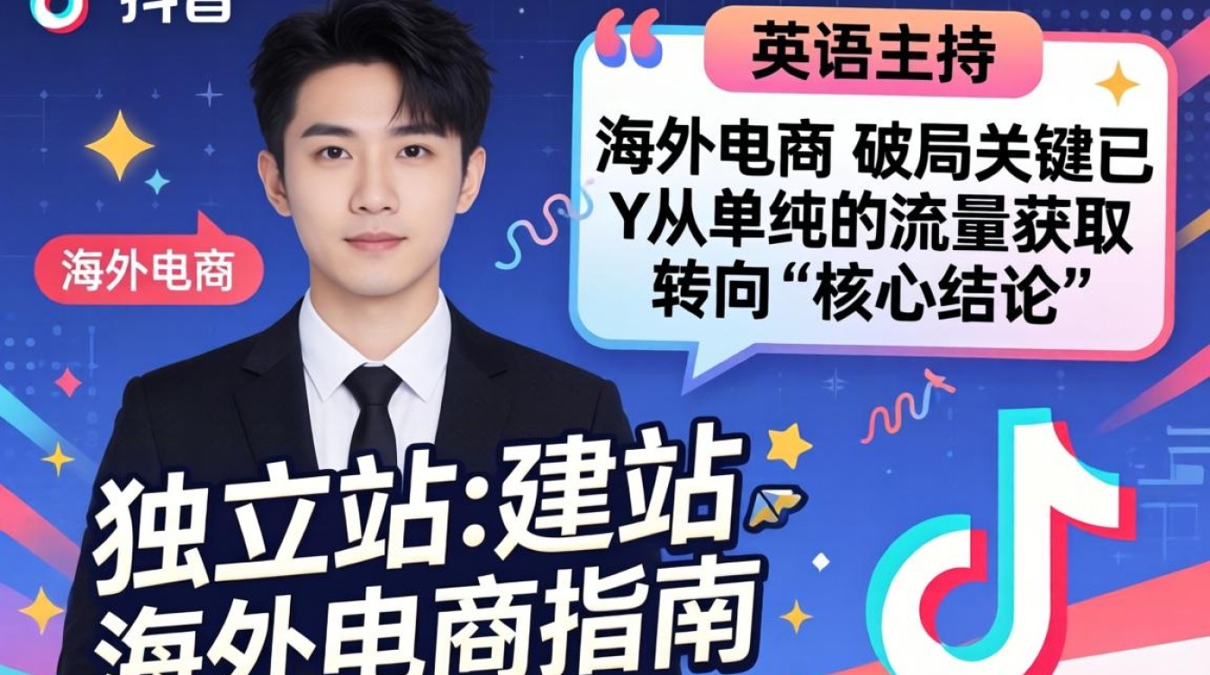 TikTok 英语主持人独立站建站海外电商指南