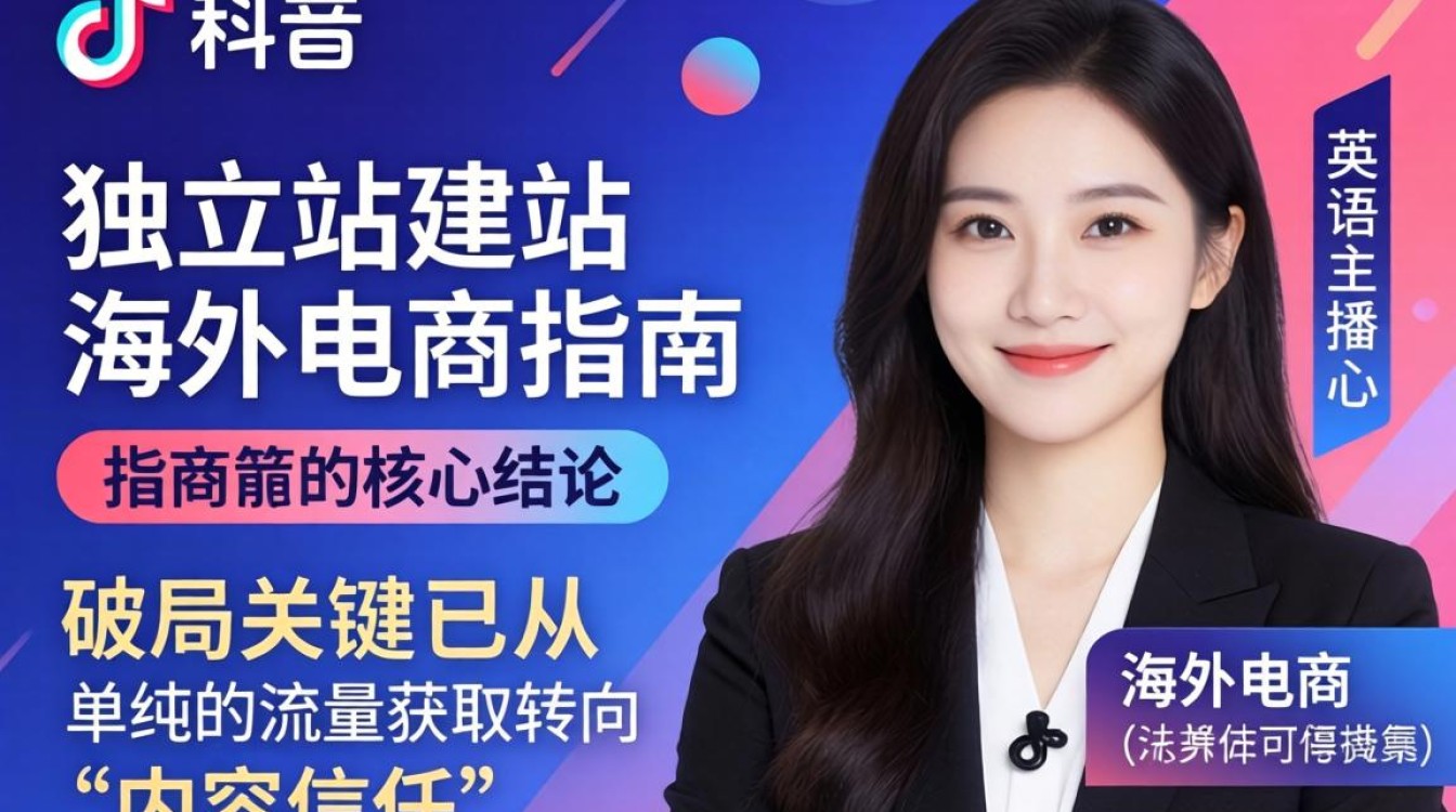 TikTok 英语主持人独立站建站海外电商指南