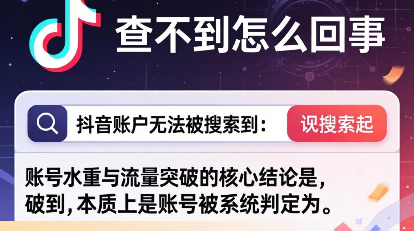 抖音账户查不到怎么回事