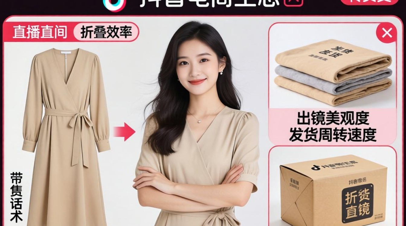 连衣裙折叠技巧与带货转化话术