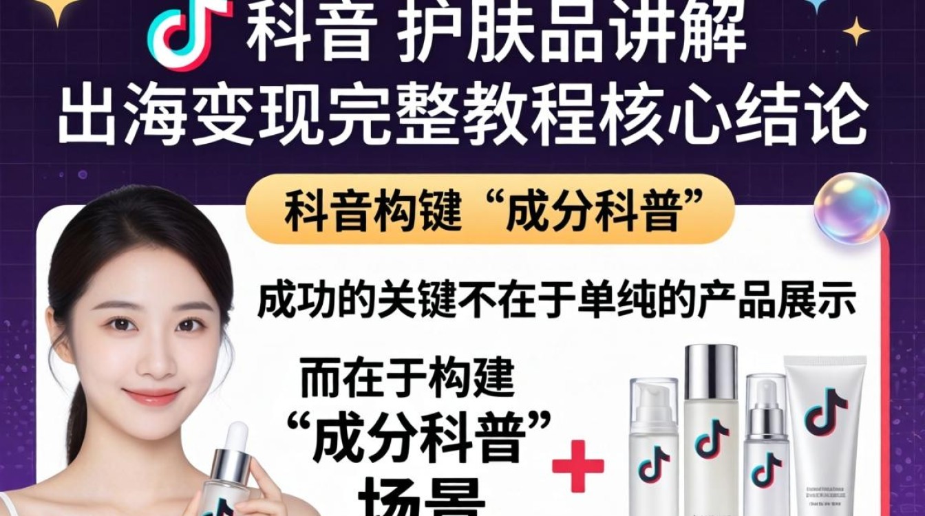 TikTok 护肤品讲解 出海变现完整教程
