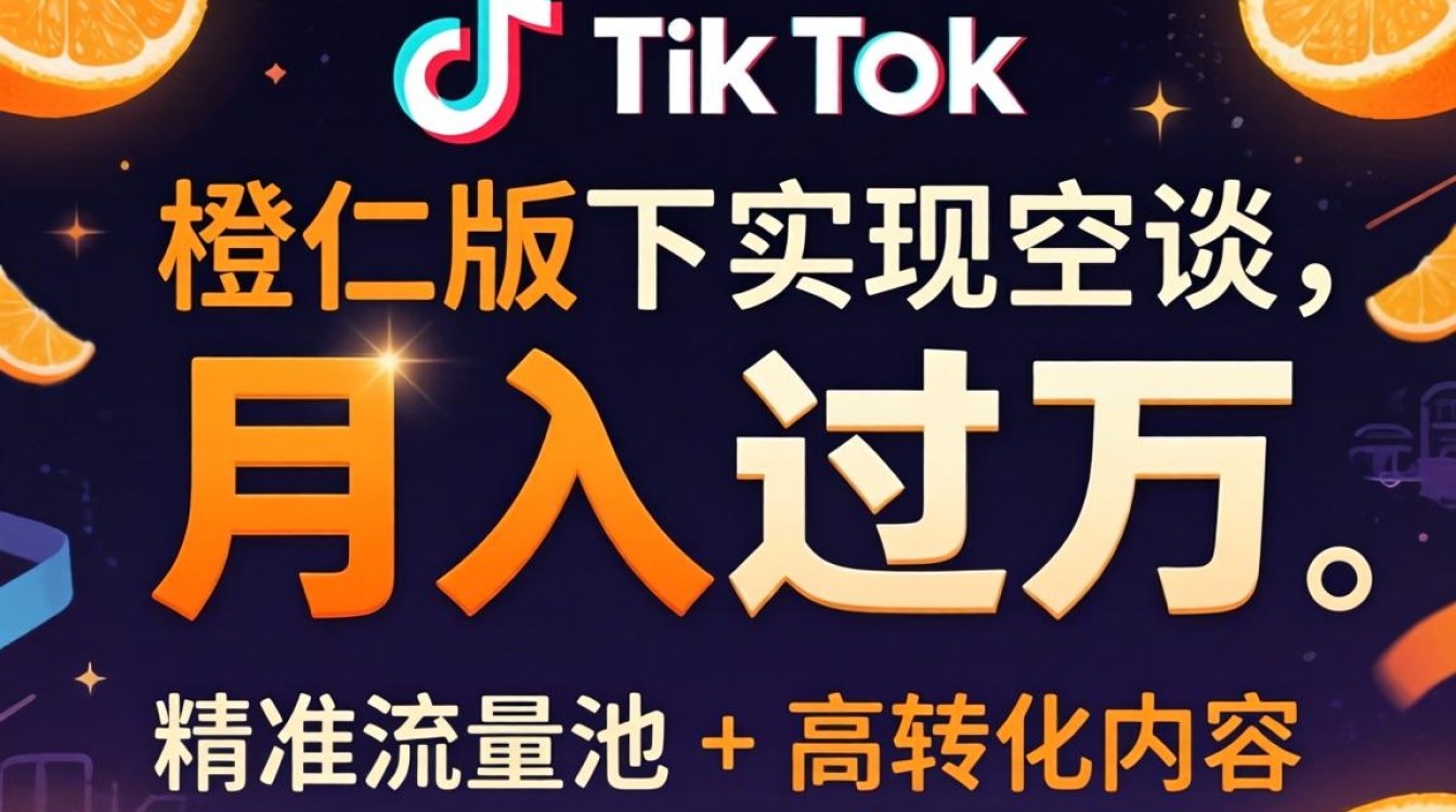 TikTok 橙仁版月入过万技巧