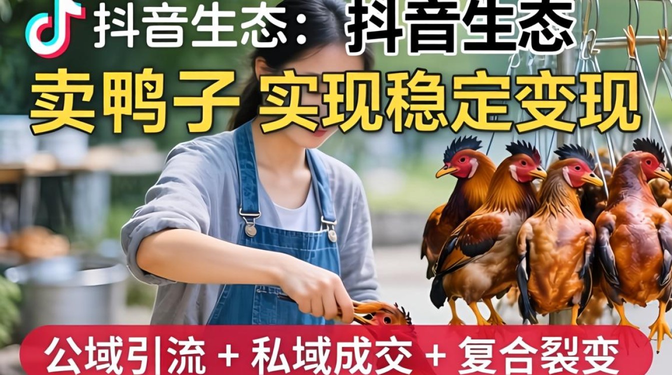 抖音卖鸭子变现私域运营技巧