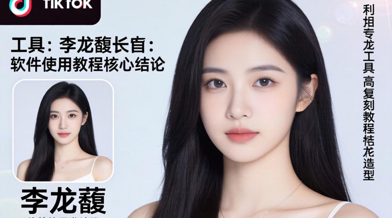 新手工具李龙馥长发 TikTok 怎么做