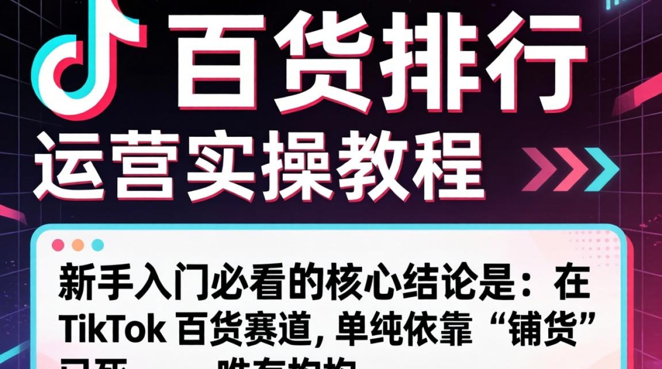 TikTok 百货排行 运营实操教程