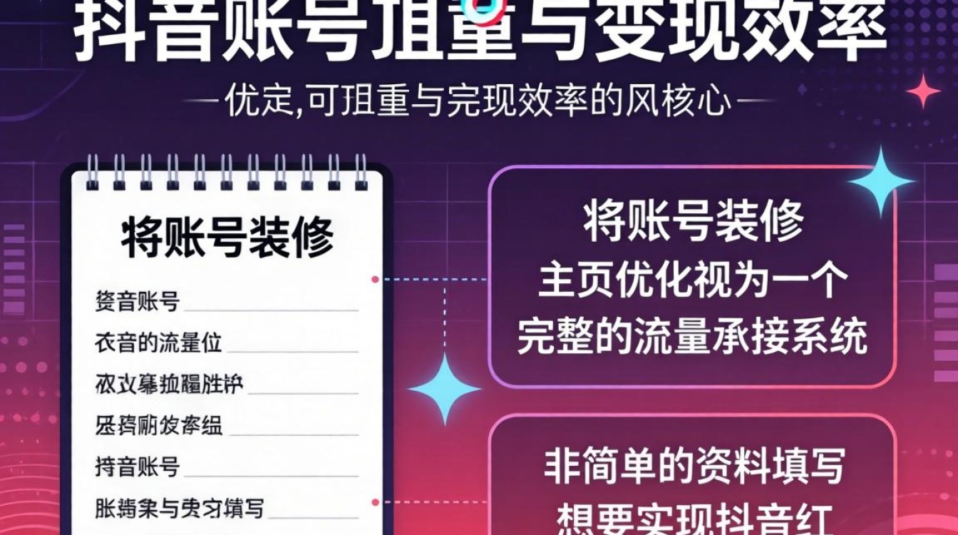 抖音主页装修与账号优化技巧