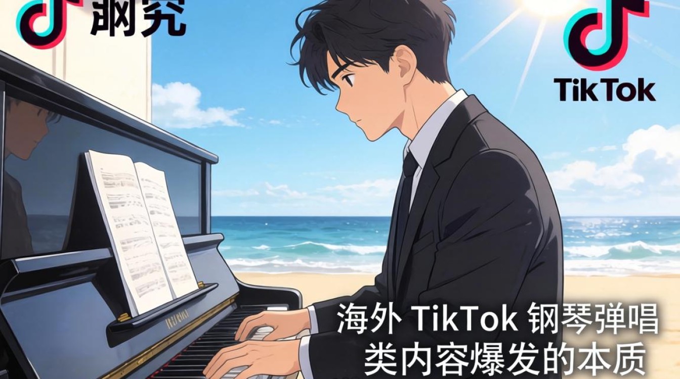 头部研究海外TikTok弹钢琴晴天
