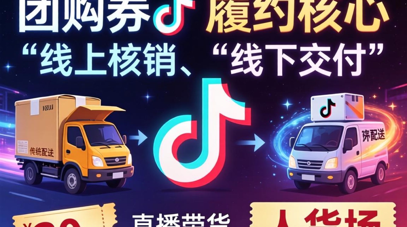 团购券配送流程与直播带货技巧