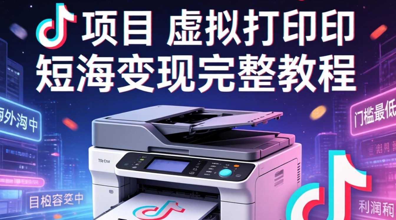TikTok 虚拟打印机出海变现完整教程怎么做